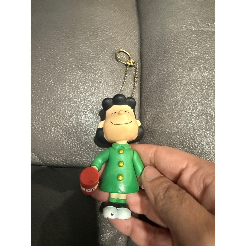 Peanuts Lucy Van Pelt Keychain Charm Red Boxing Glove Toy Figure